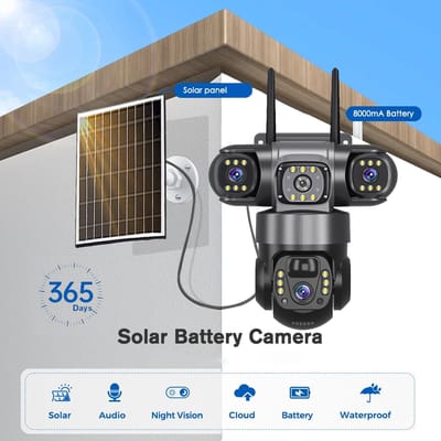 V380 PRO 3 Lens CCTV Outdoor Waterproof Night Vision PTZ Camera 4G_img_2
